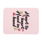 Hart tot Hart, Hand tot Hand - Romantisch Quote Magneet (Horizontaal)