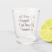 Hart tot Hart, Hand tot Hand - Romantisch Quote Shot Glas (Achterkant)