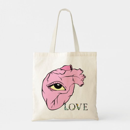hart tote bag (Achterkant)