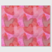 Hart Transparant Vorm Patroon Cadeaupapier (Vlak)
