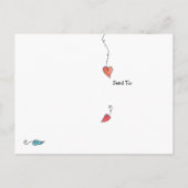 Hart Tree Denking of You Briefkaart (Achterkant)