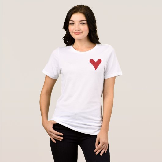 hart Tri-Blend shirt (Voorkant volledig)