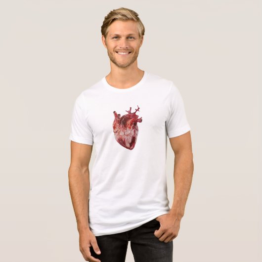 hart Tri-Blend shirt (Voorkant volledig)