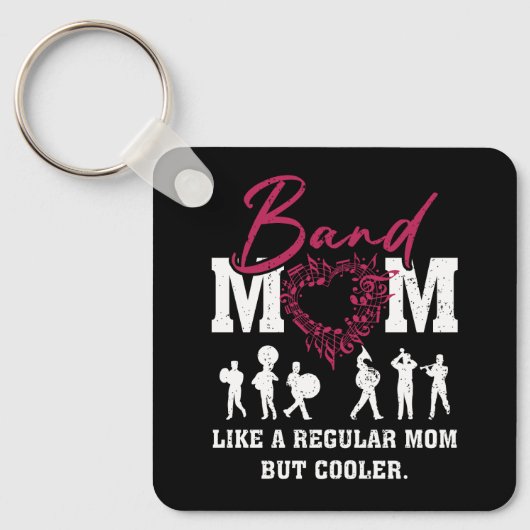 Hart Trots Marching Band Mam Als een Regular Mom B Sleutelhanger (Voorkant)