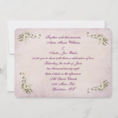 Hart trouwringen en lint kaart (Achterkant)