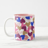 hart tweekleurige koffiemok (Links)