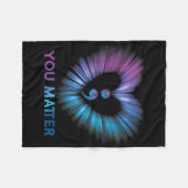 Hart U Probleem 988 Zelfmoordpreventie Bewustzijn Fleece Deken (Voorkant (Horizontaal))