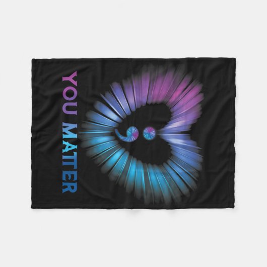 Hart U Probleem 988 Zelfmoordpreventie Bewustzijn Fleece Deken (Voorkant (Horizontaal))