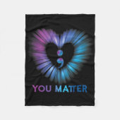 Hart U Probleem 988 Zelfmoordpreventie Bewustzijn Fleece Deken (Voorkant)