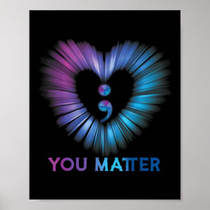 Hart U Probleem 988 Zelfmoordpreventie Bewustzijn Poster