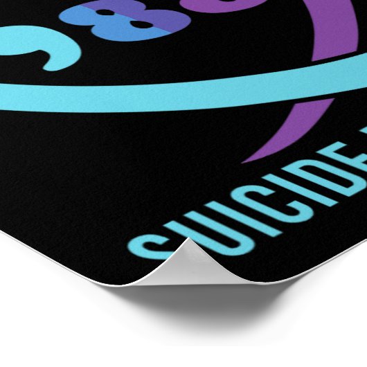 Hart U Probleem 988 Zelfmoordpreventie Bewustzijn Poster (Hoek)