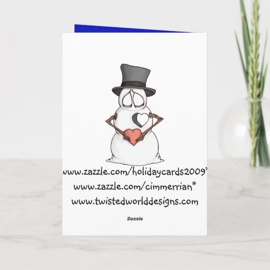 Hart u Vrolijke Kerstmis ~ Feestdagen Kaart (Achterkant)