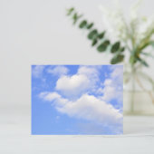 Hart uit wolken briefkaart (Staand voorkant)