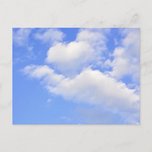 Hart uit wolken briefkaart (Voorkant)