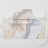 Hart | Uitkondiging van een melding van een goudko Folie Uitnodiging (Achterkant)