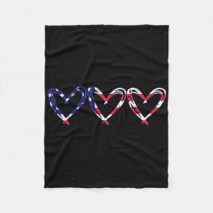 Hart Us Amerikaanse Vlag Grappig 4 Juli Onafhankel Fleece Deken
