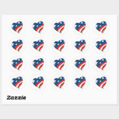 Hart USA Vlag Tshirts en geschenken Ronde Sticker (Vel)