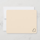 Hart uw naam script aangepaste cadeau notitiekaart notitiekaartje (Achterkant)