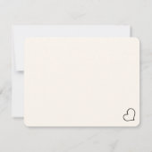 Hart Uw Naam Script Aangepaste Cadeaukaart Notitiekaartje (Achterkant)