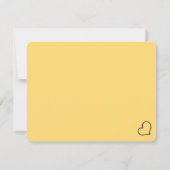 Hart Uw Naam Script Aangepaste Cadeaukaart Notitiekaartje (Achterkant)
