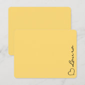 Hart Uw Naam Script Aangepaste Cadeaukaart Notitiekaartje (Voorkant / Achterkant)
