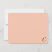 Hart Uw Naam Script Aangepaste Cadeaukaart Notitiekaartje (Achterkant)