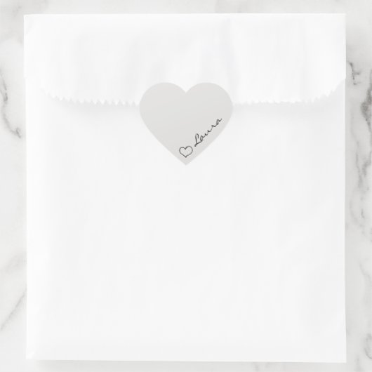 Hart uw naam script aangepaste cadeausticker sticker (Tas)