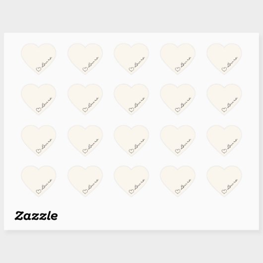 Hart uw naam script aangepaste cadeausticker sticker (Vel)