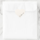 Hart uw naam script aangepaste cadeausticker sticker (Tas)