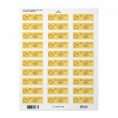 Hart uw naam script aangepaste geschenk adreslabel etiket (Full Sheet)