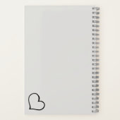 Hart Uw Naam Script Aangepaste Geschenk Notitieboe Notitieboek (Achterkant)