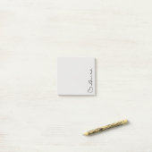 Hart uw naam script aangepaste geschenk plakbriefj post-it® notes (Op bureau)