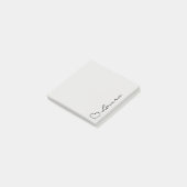 Hart uw naam script aangepaste geschenk plakbriefj post-it® notes (Schuin)