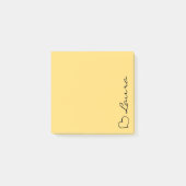 Hart uw naam script aangepaste geschenk plakbriefj post-it® notes (Voorkant)