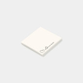 Hart uw naam script aangepaste geschenk plakbriefj post-it® notes (Schuin)