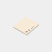 Hart uw naam script aangepaste geschenk plakbriefj post-it® notes (Schuin)