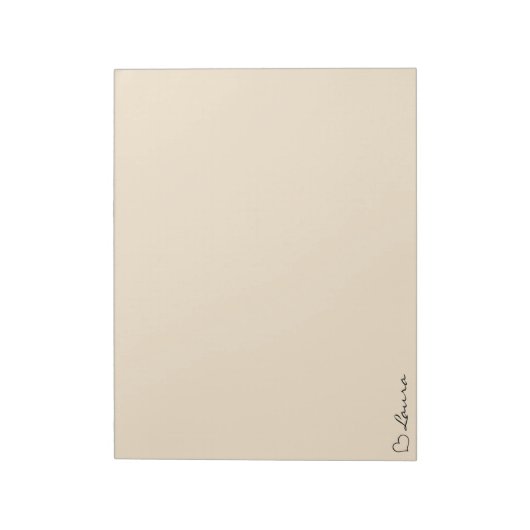 Hart uw naam script aangepaste geschenknotitieblok notitieblok (Linkerzijde)