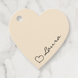 Hart Uw Naam Script Aangepaste Gift Tags Bedankjes Labels