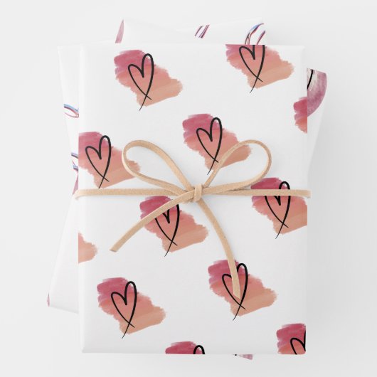 Hart valentijn inpakpapier (In situ)