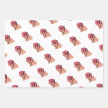 Hart valentijn inpakpapier