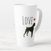 Hart Valentijn | Love Boxer Dogs Latte Mok (Rechterhoek)