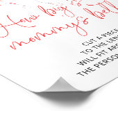 Hart Valentijn Thema Hoe groot is mama's buik Poster (Hoek)