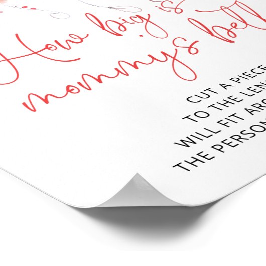 Hart Valentijn Thema Hoe groot is mama's buik Poster (Hoek)