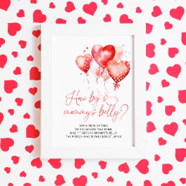 Hart Valentijn Thema Hoe groot is mama's buik Poster