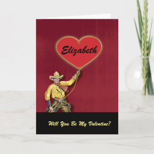 Hart Valentijn van de Liefde van de Cowboy van het Feestdagen Kaart
