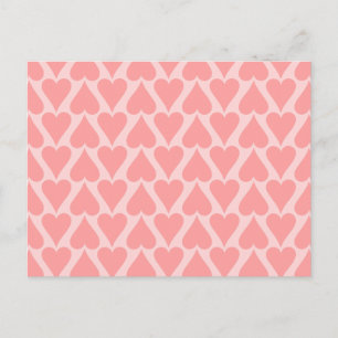 Hart Valentijnsdag Achtergrond Koraalroze Feestdagenkaart