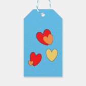 Hart Valentijnsdag Cust. BG Labels voor kleurweerg Cadeaulabel (Achterkant)