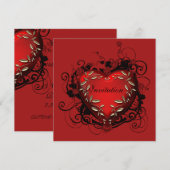 Hart Valentijnsdag Feest Uitnodiging (Voorkant / Achterkant)