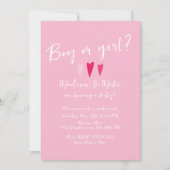 Hart Valentijnsdag Geslacht Ruw roze Rood onthulle Kaart (Voorkant)