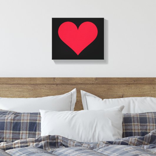 Hart Valentijnsdag Liefde Hart Canvas Afdruk (Insitu (Slaapkamer))